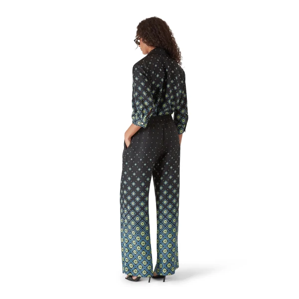 Casablanca Degrade Monogram Long Sleeve Silk Shirt | Shirt | Coveti