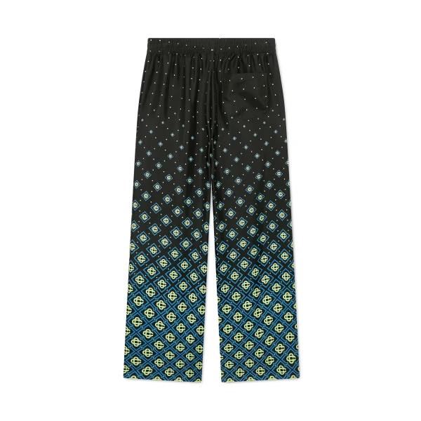 Casablanca Degrade Monogram Silk Trousers | Pants | Coveti