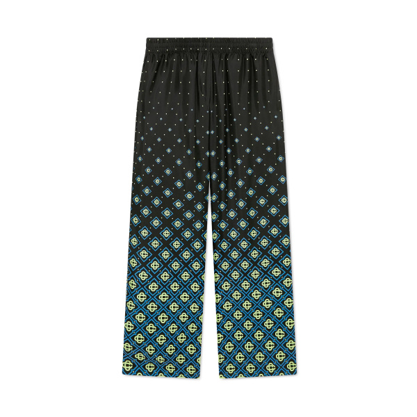 Casablanca Degrade Monogram Silk Trousers | Pants | Coveti