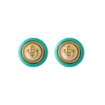 Casablanca Gold & Turquoise Pearl Studs | Earrings | Coveti