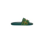 Casablanca Green Embroidered Terry Slides | Flip Flops & Slides | Coveti