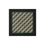 Casablanca Green & Navy Check Monogram Medium Silk Scarf | Scarves | Coveti