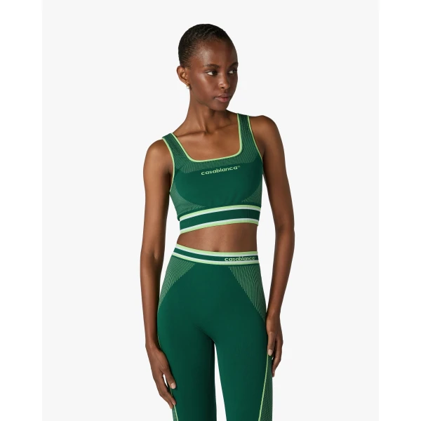 Casablanca Green Seamless Bralette | Bralette | Coveti