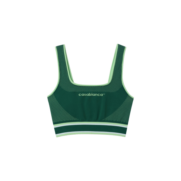 Casablanca Green Seamless Bralette | Bralette | Coveti