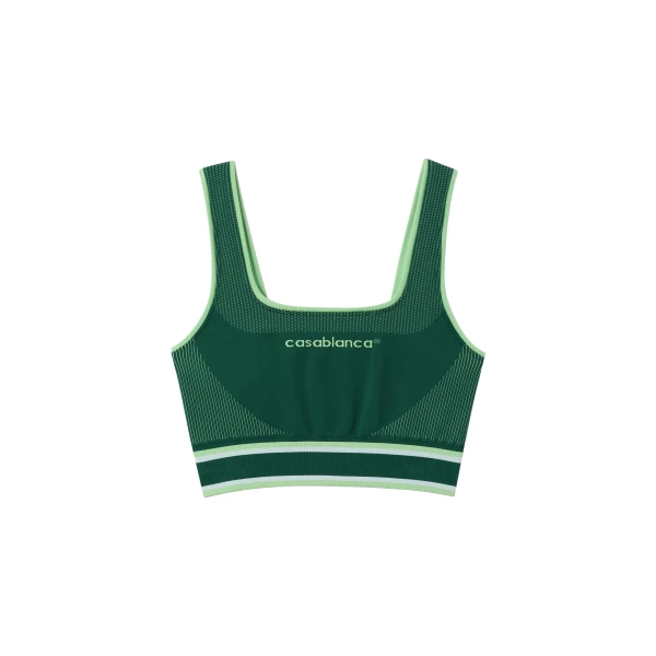 Casablanca Green Seamless Bralette | Bralette | Coveti