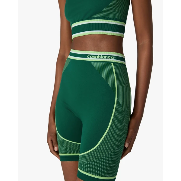Casablanca Green Seamless Shorts | Shorts | Coveti