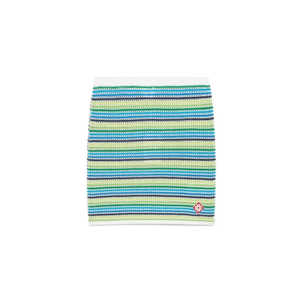 Green Stripe Mini Skirt