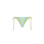 Casablanca Green Wavy Monogram Bikini Bottom | Bikini | Coveti