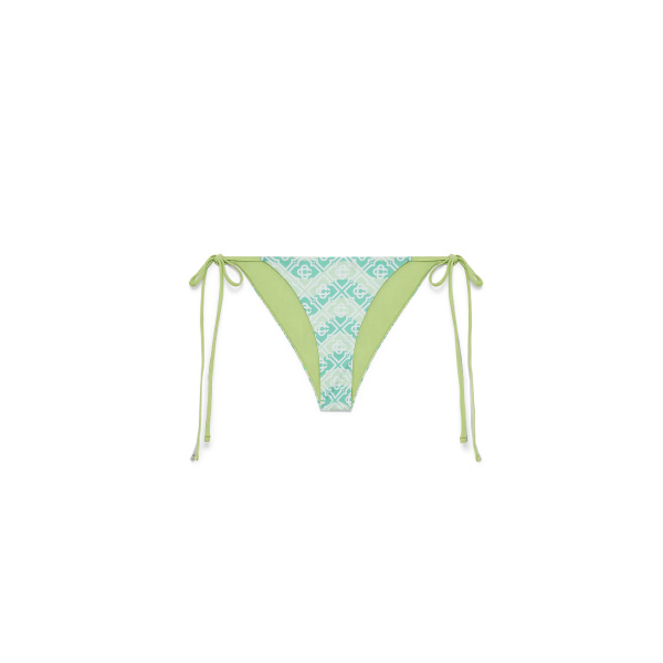 Casablanca Green Wavy Monogram Bikini Bottom | Bikini | Coveti
