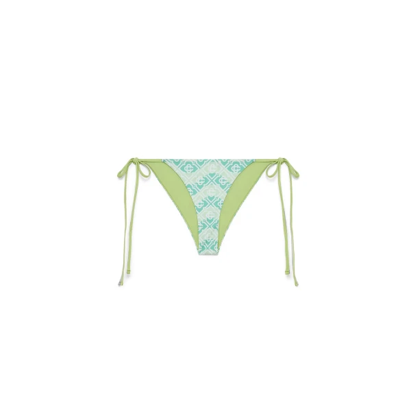 Green Wavy Monogram Bikini Bottom