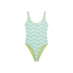 Casablanca Green Wavy Monogram Swimsuit | Swimsuits | Coveti