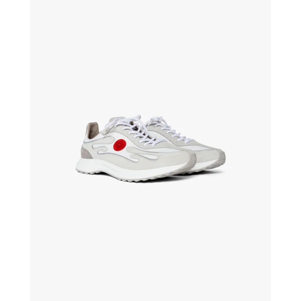Casablanca Grey Leather Stade Sneakers | Sneakers | Coveti