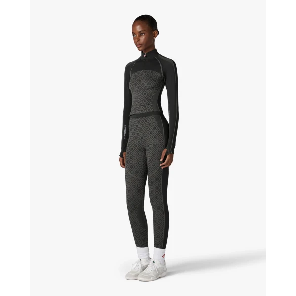 Casablanca Grey Seamless Monogram Leggings | Leggings | Coveti