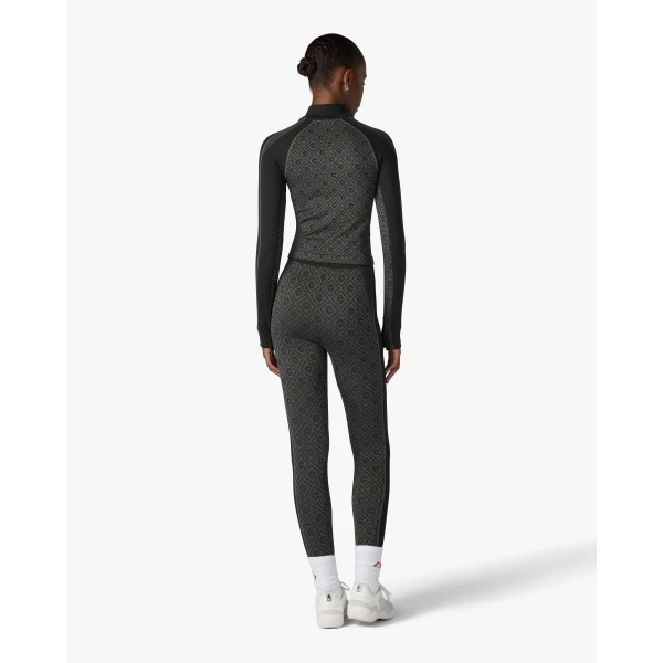 Casablanca Grey Seamless Monogram Leggings | Leggings | Coveti