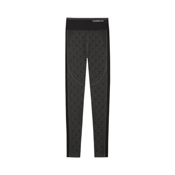 Casablanca Grey Seamless Monogram Leggings | Leggings | Coveti