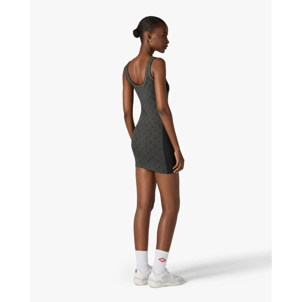 Casablanca Grey Seamless Monogram Mini Dress | Mini Dresses | Coveti