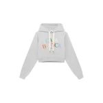 Casablanca Grey Stacked Logo Hooded Sweatshirt | Hoodies | Coveti