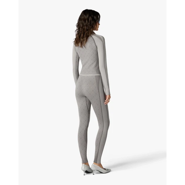 Casablanca Light Grey Seamless Monogram Leggings | Leggings | Coveti