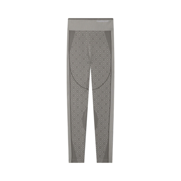 Casablanca Light Grey Seamless Monogram Leggings | Leggings | Coveti