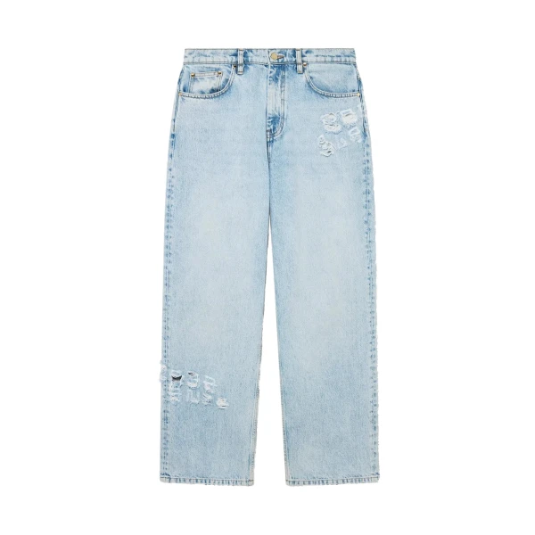 Light Wash Graffiti Denim Jeans