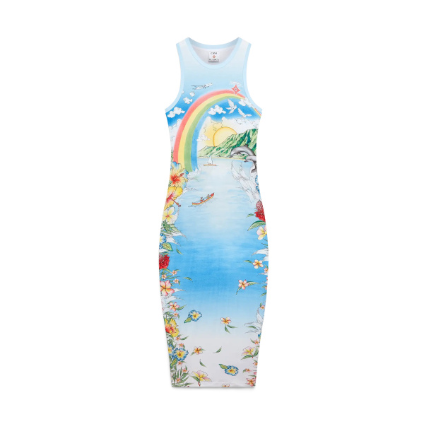 Casablanca Multicolour Aloha Maxi Dress | Long Dresses | Coveti