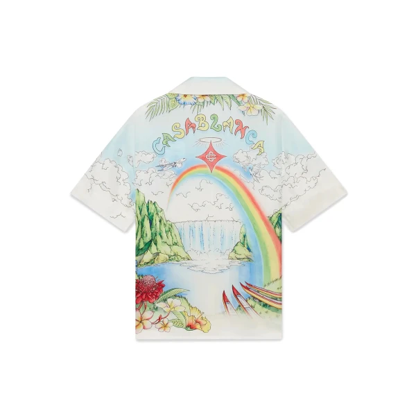 Casablanca Multicolour Aloha Short Sleeve Silk Shirt | Shirt | Coveti
