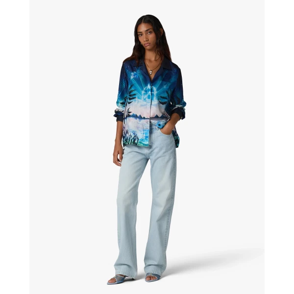 Casablanca Multicolour Crystal Alchemy Long Sleeve Silk Twill Shirt | Shirt | Coveti
