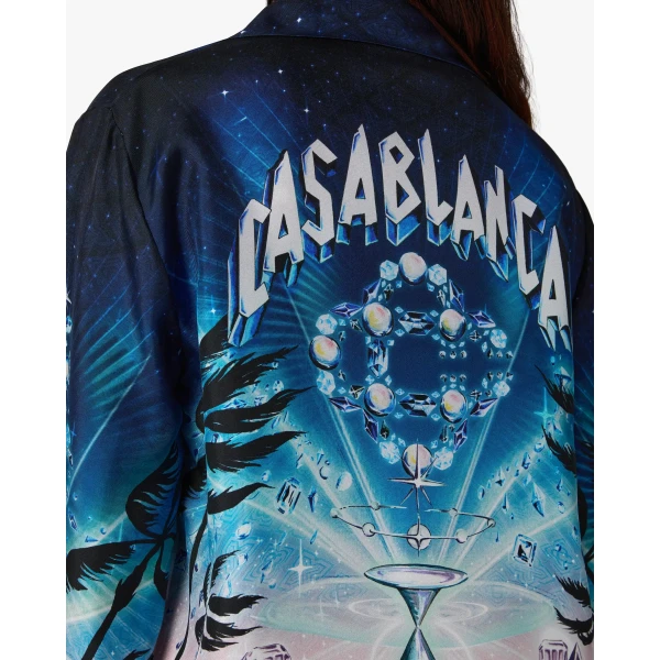 Casablanca Multicolour Crystal Alchemy Long Sleeve Silk Twill Shirt | Shirt | Coveti