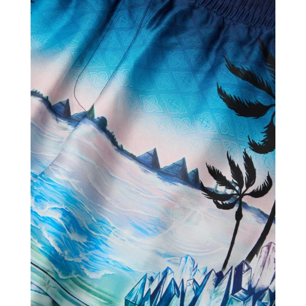 Casablanca Multicolour Crystal Alchemy Silk Twill Shorts | Shorts | Coveti