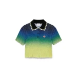 Casablanca Multicolour Gradient Short Sleeve Polo Shirt | Polo Shirt | Coveti