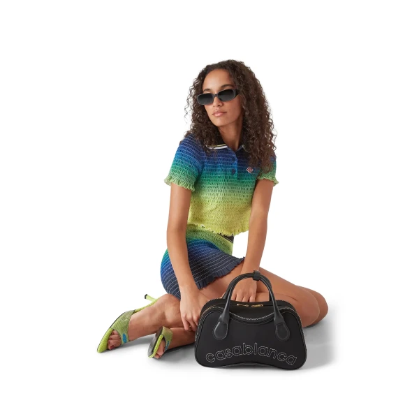 Casablanca Multicolour Gradient Short Sleeve Polo Shirt | Polo Shirt | Coveti