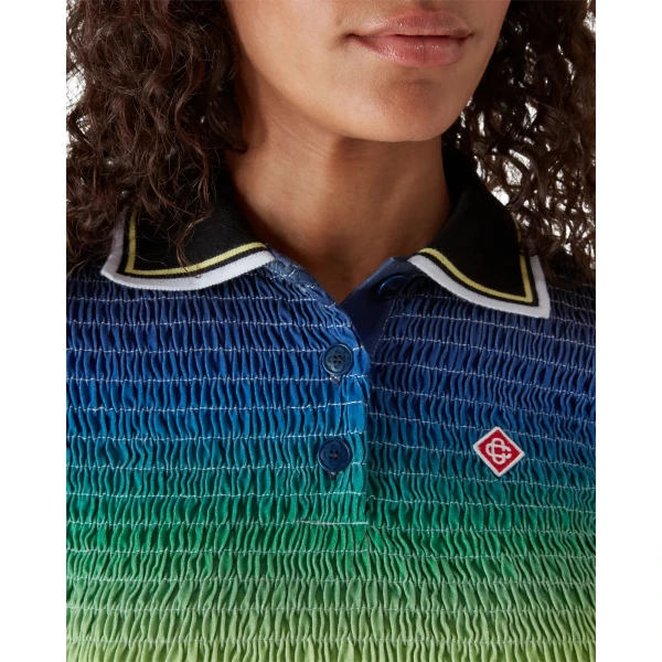 Casablanca Multicolour Gradient Short Sleeve Polo Shirt | Polo Shirt | Coveti
