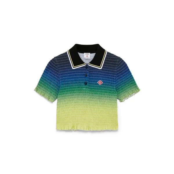 Multicolour Gradient Short Sleeve Polo Shirt