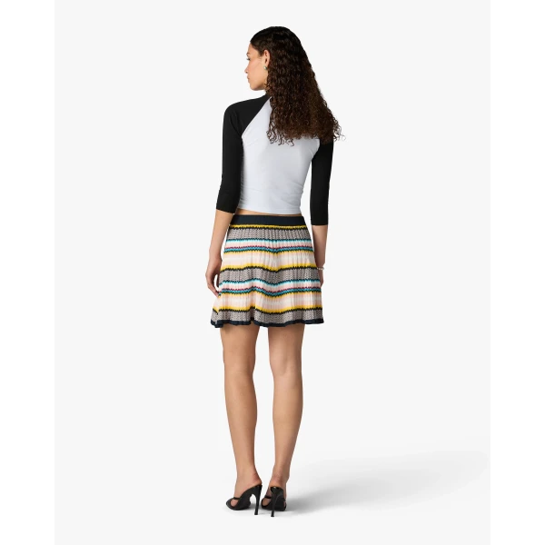 Casablanca Multicolour Knit Chevron Mini Skirt | Mini Skirt | Coveti