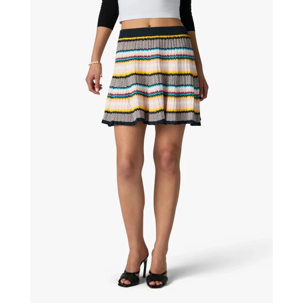 Casablanca Multicolour Knit Chevron Mini Skirt | Mini Skirt | Coveti