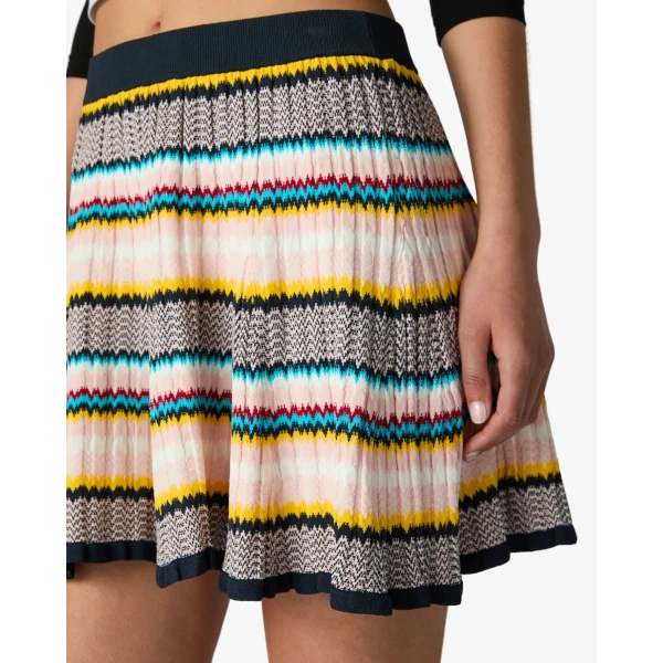Casablanca Multicolour Knit Chevron Mini Skirt | Mini Skirt | Coveti