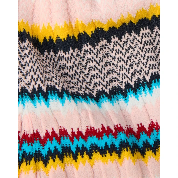 Casablanca Multicolour Knit Chevron Mini Skirt | Mini Skirt | Coveti