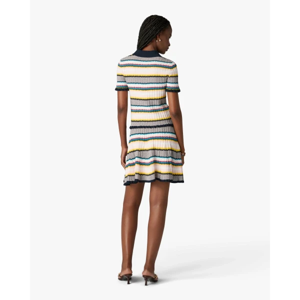 Casablanca Multicolour Knit Chevron Short Sleeve Polo Shirt | Polo Shirt | Coveti