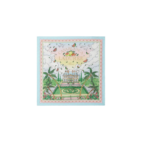 Casablanca Multicolour Ladurée x Casablanca Small Silk Scarf | Scarves | Coveti