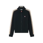 Casablanca Navy Café Culture Wool Track Jacket | Jackets | Coveti
