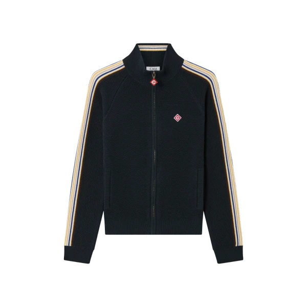 Navy Café Culture Wool Track Jacket