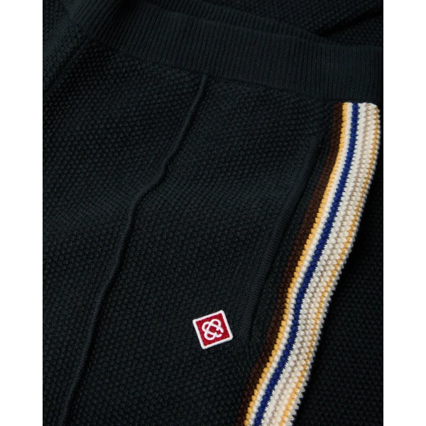 Casablanca Navy Café Culture Wool Track Pants | Sweatpants | Coveti