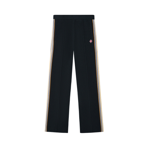 Casablanca Navy Café Culture Wool Track Pants | Sweatpants | Coveti