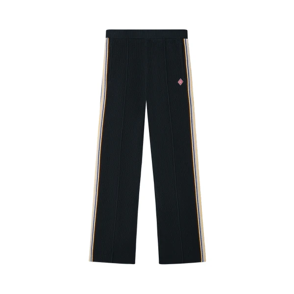 Casablanca Navy Café Culture Wool Track Pants | Sweatpants | Coveti