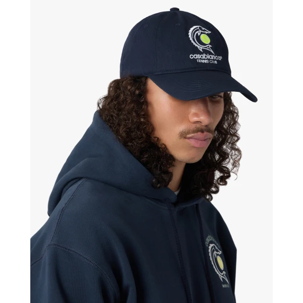Casablanca Navy Casa Kaspia New York Tennis Club Cap | Hats | Coveti