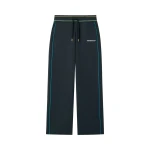 Casablanca Navy Low-Rise Punto Joggers with Contrast Piping | Sweatpants | Coveti