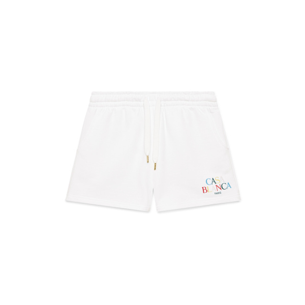 Casablanca Off-White Stacked Logo Sweatshorts | Shorts | Coveti