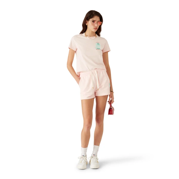 Casablanca Pink L'Arche Short Sleeve T-Shirt | T-Shirt | Coveti