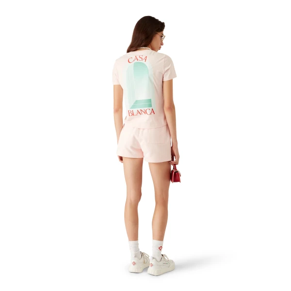 Casablanca Pink L'Arche Short Sleeve T-Shirt | T-Shirt | Coveti