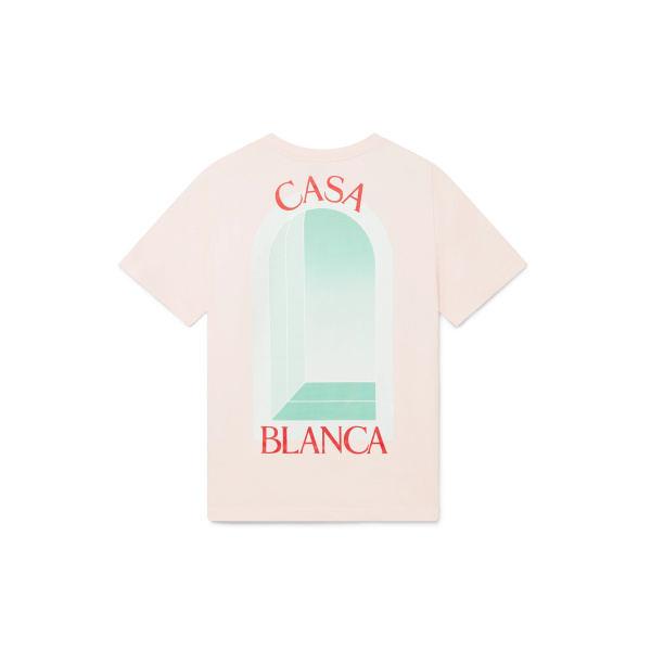 Casablanca Pink L'Arche Short Sleeve T-Shirt | T-Shirt | Coveti